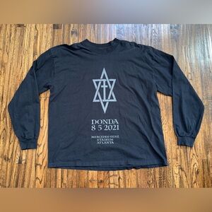 Kanye West Yeezy Donda Mercedes-Benz Stadium Atlanta Tour L/S T-Shirt Size XL